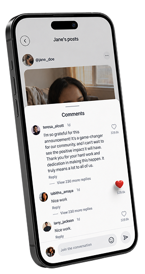Engaging with posts on Luv or Pop