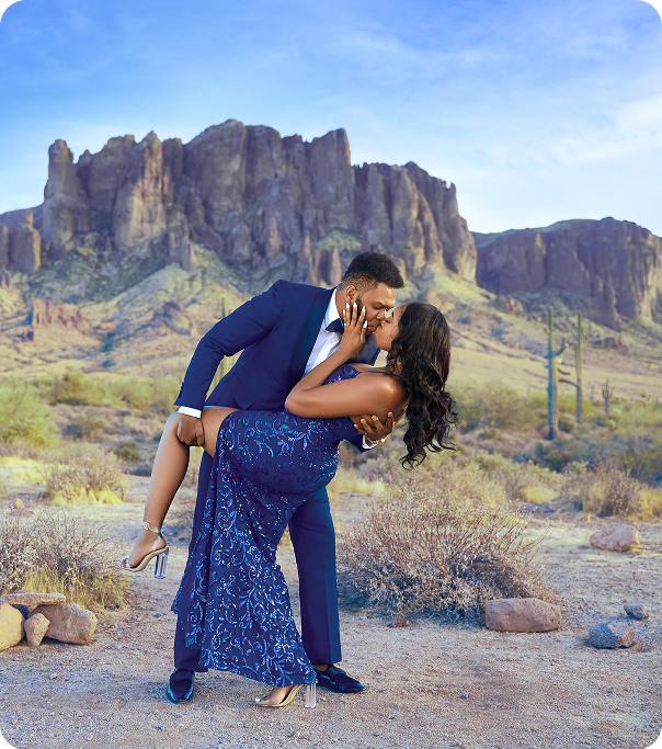 BM and Arlette in the Arizona desert