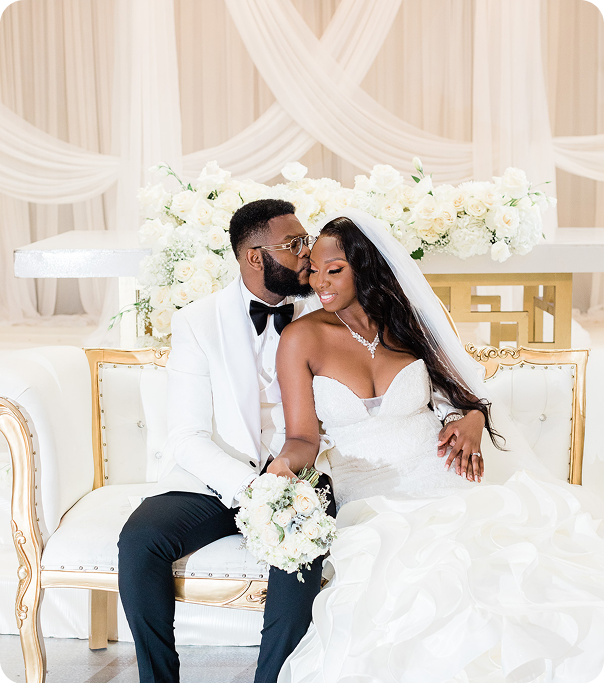 BM and Arlette on their wedding day